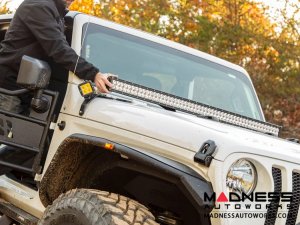 Jeep Gladiator Windshield Lightbar w/ Brackets - Carbide Black Powder Coat - 50"